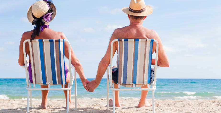 Ouderen strand