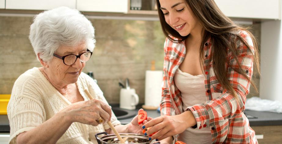 jonge mantelzorger en senior